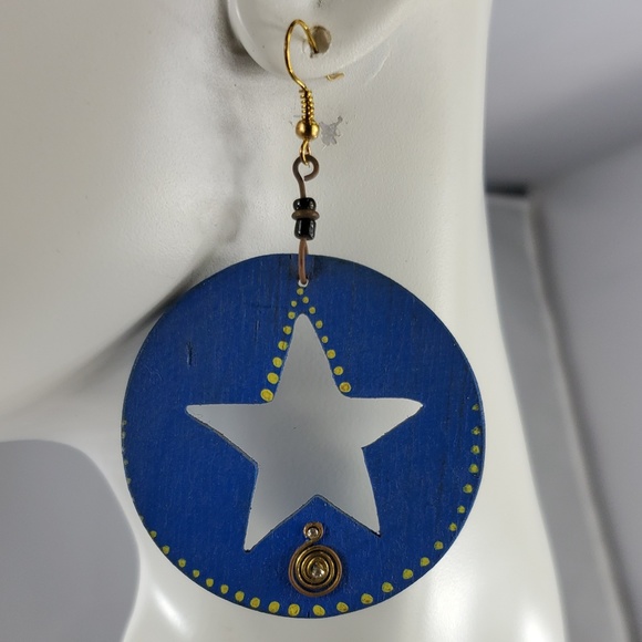 Handmade Jewelry - African (Kenyan) Handmade Balsa Wood Earrings